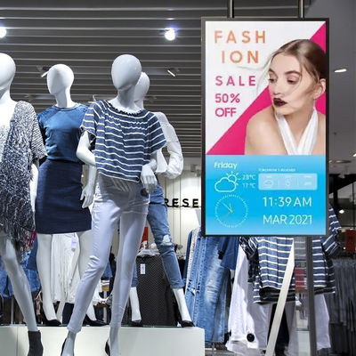 Écran LCD Tft de 43 pouces Vesa Standard Signage numérique Fenêtre face à l'affichage Publicité pour les entreprises