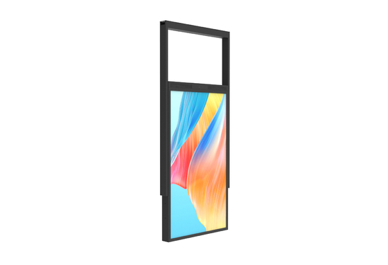 Écran LCD double face suspendu pour fenêtre ultra lumineux personnalisé 65